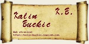 Kalin Buckić vizit kartica